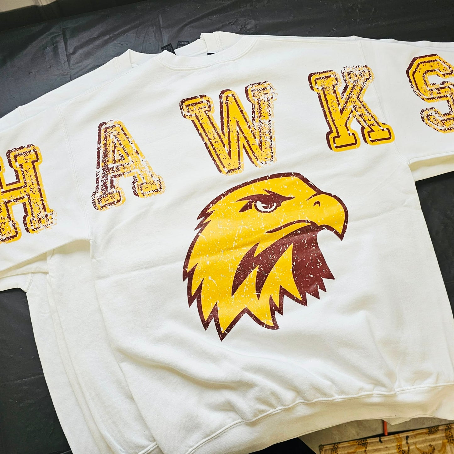 *PRE-ORDER* Distressed HAWKS Sweatshirt