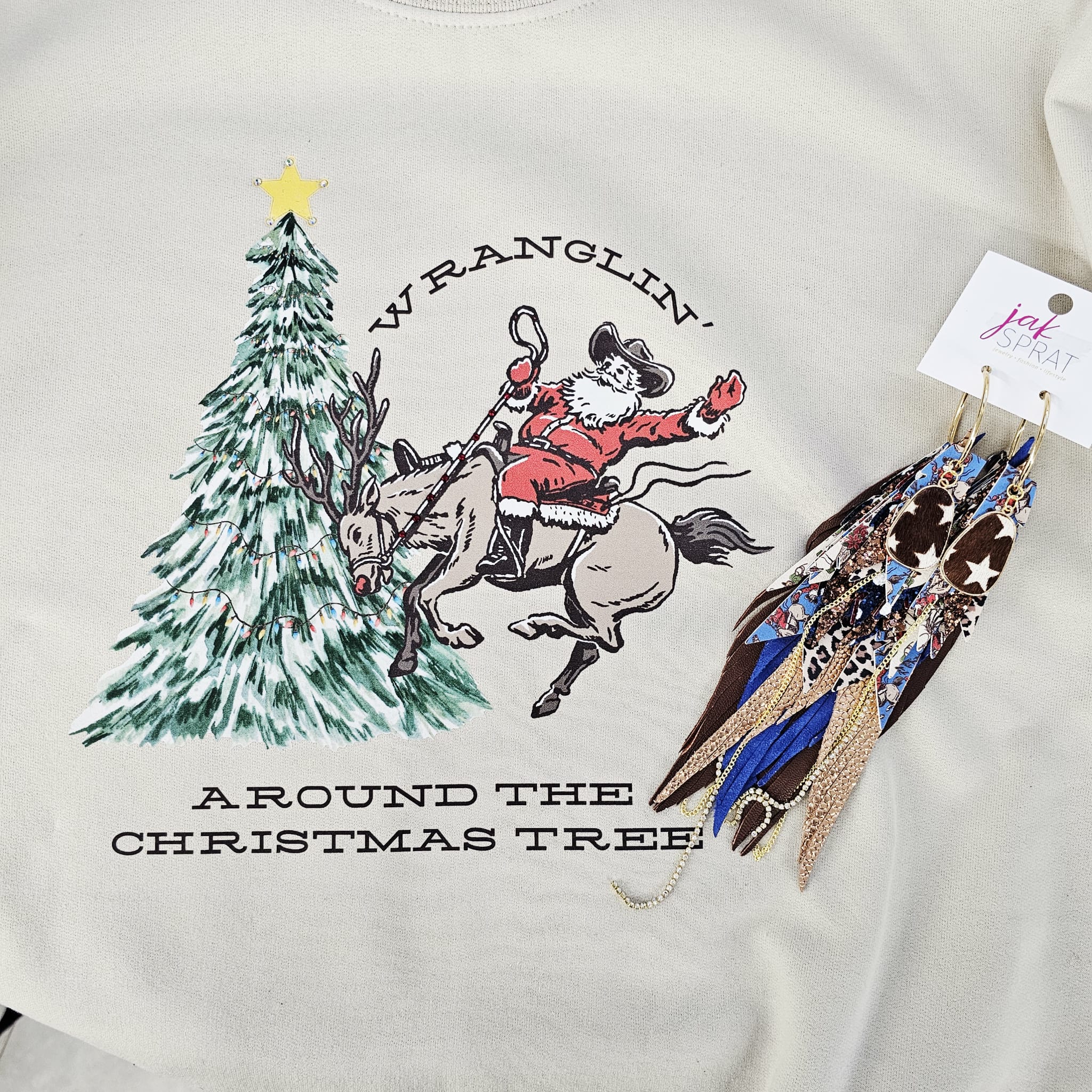 Wranglin' Around the Christmas Tree Bundle- EARRINGS