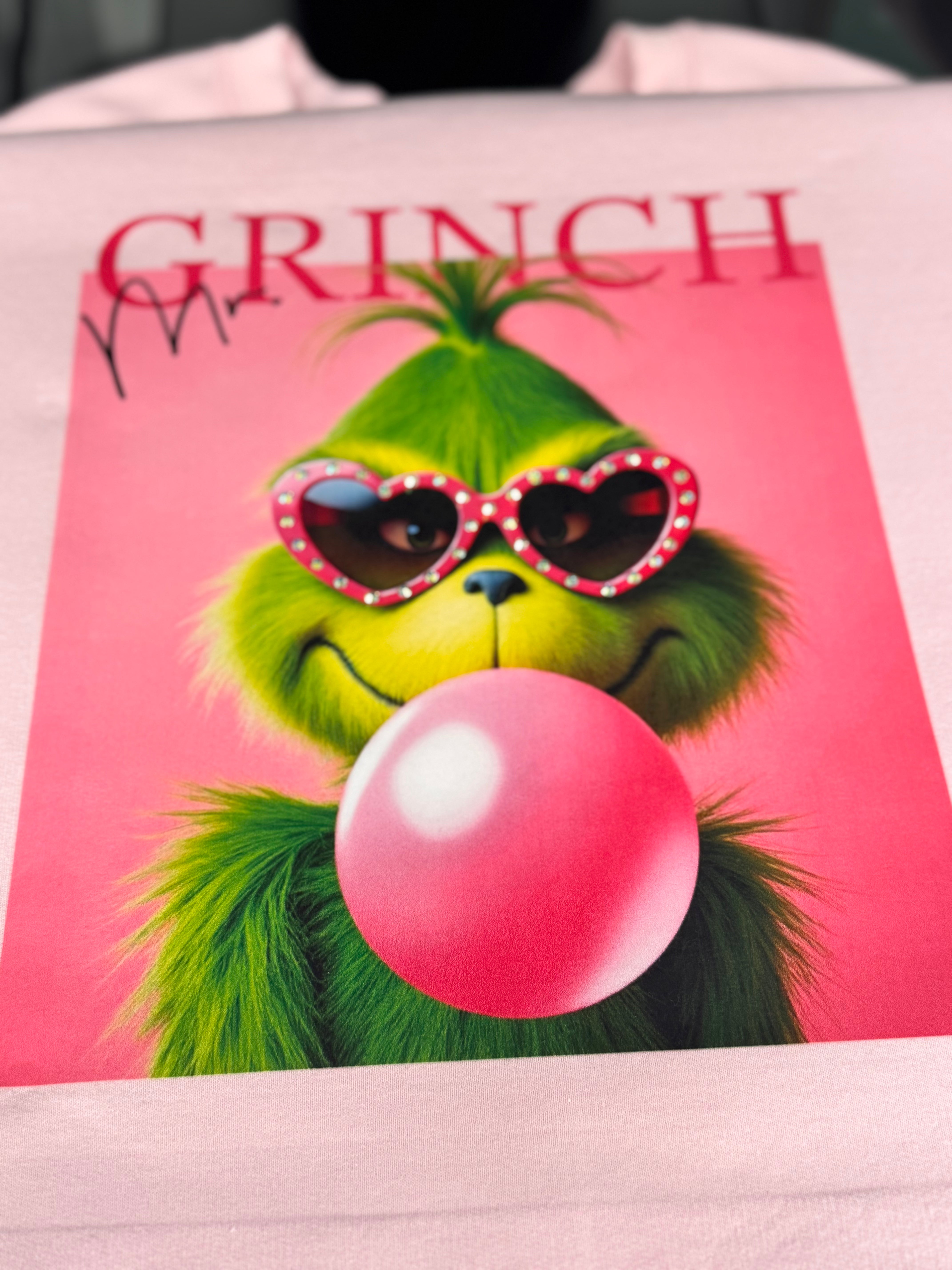 Grinch Pink Bubble- SWEATSHIRT ONLY