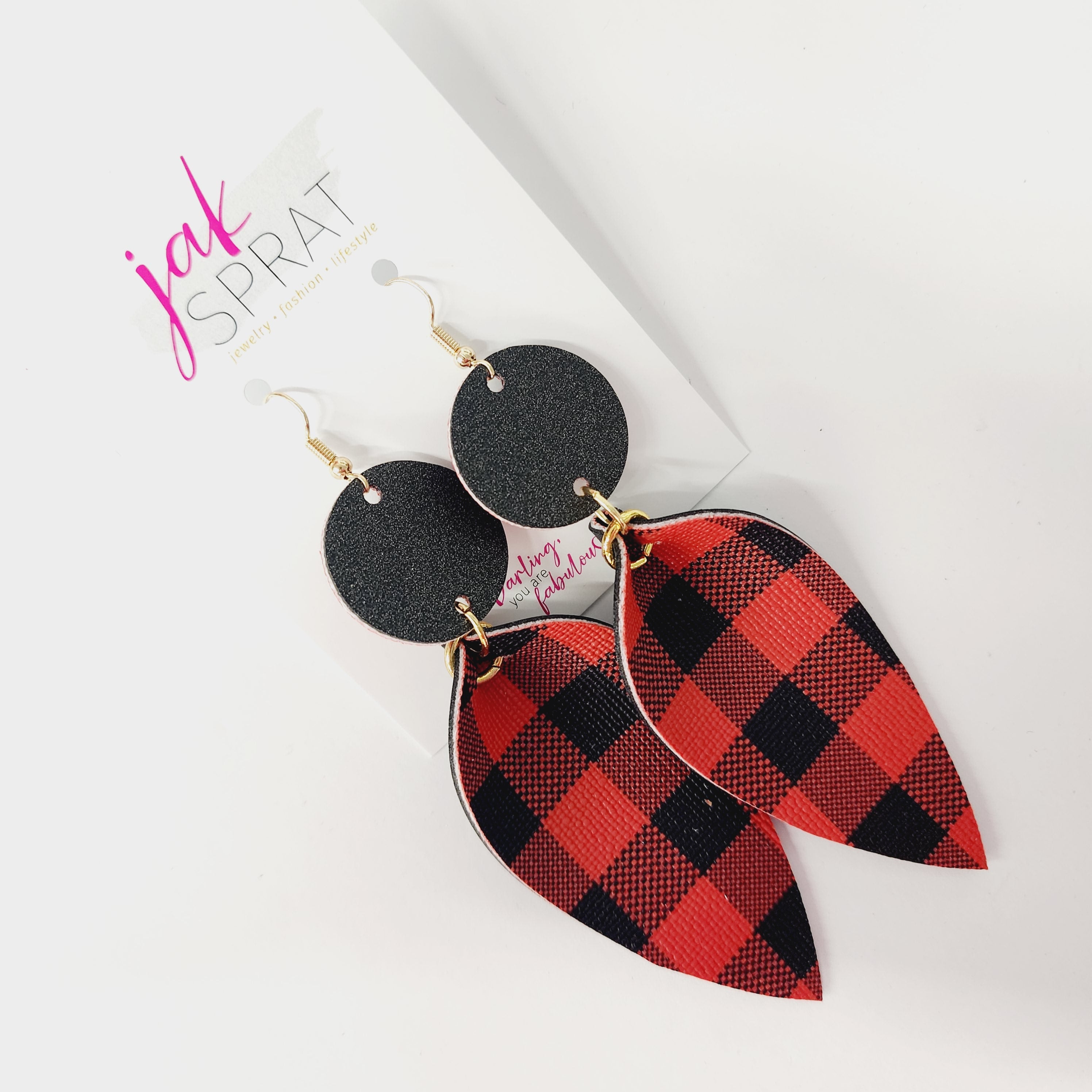 Pop of Pinched Leaf- Buffalo Plaid- KDD22 #23