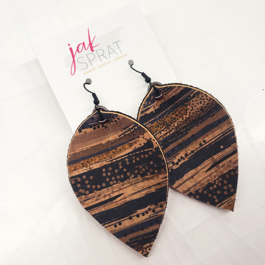 Pinched Leaf | Rosey Gold & Cork