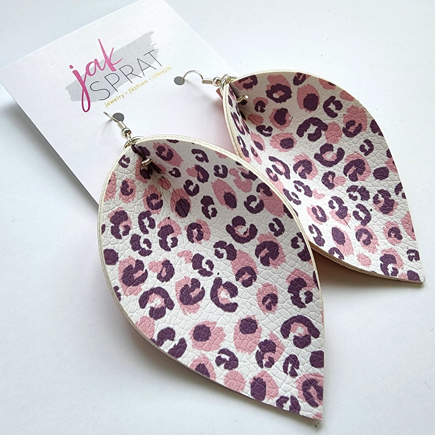 Pinched Leaf | Rose Gold Cheetah