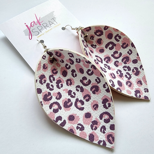 Pinched Leaf | Rose Gold Cheetah