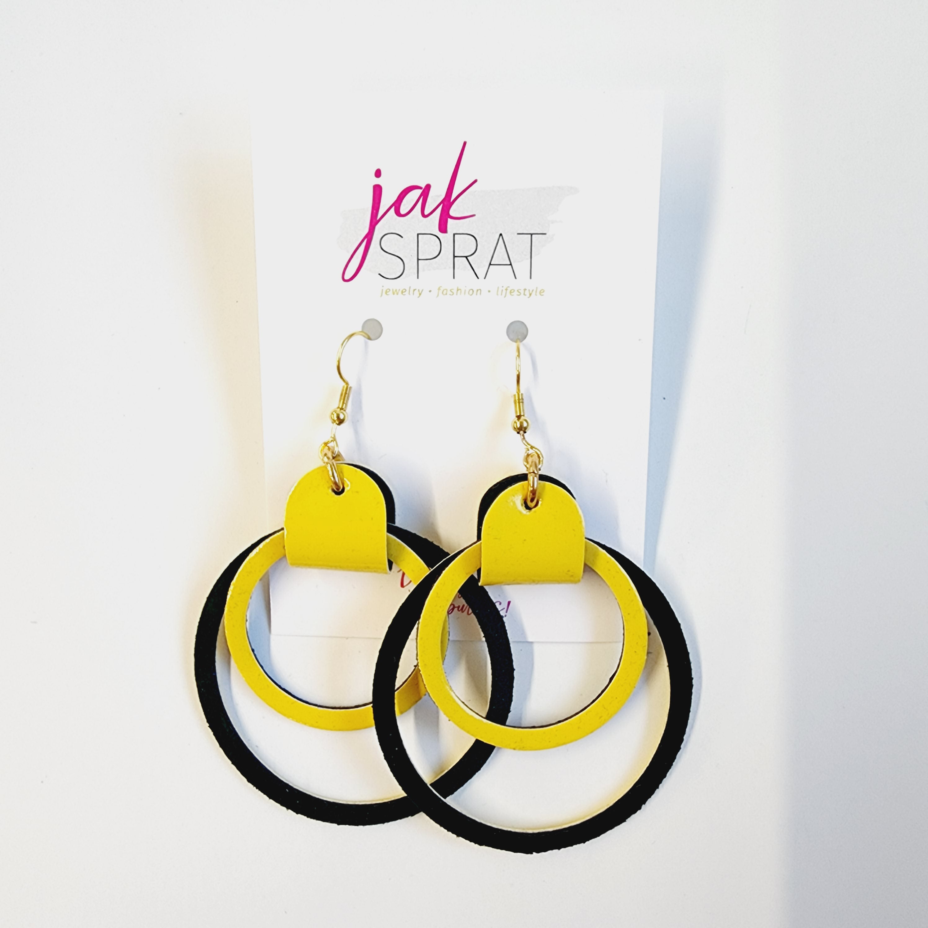 Team Earrings | Green & Yellow