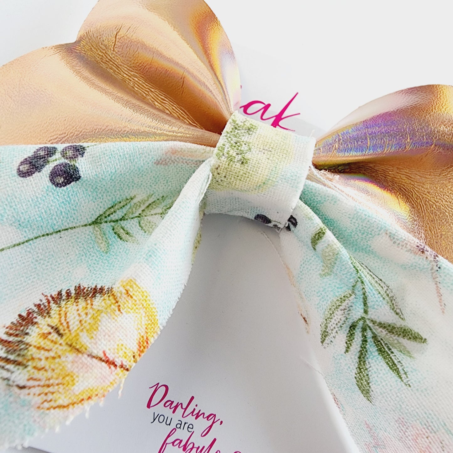 Bow | Gold & Floral |  KQ22A #11