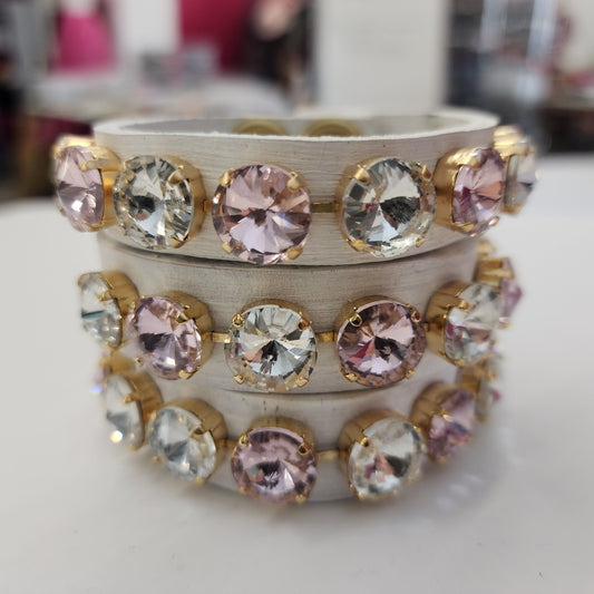 Crystal Bracelet & Pink+Crystal Bracelet  | JS22