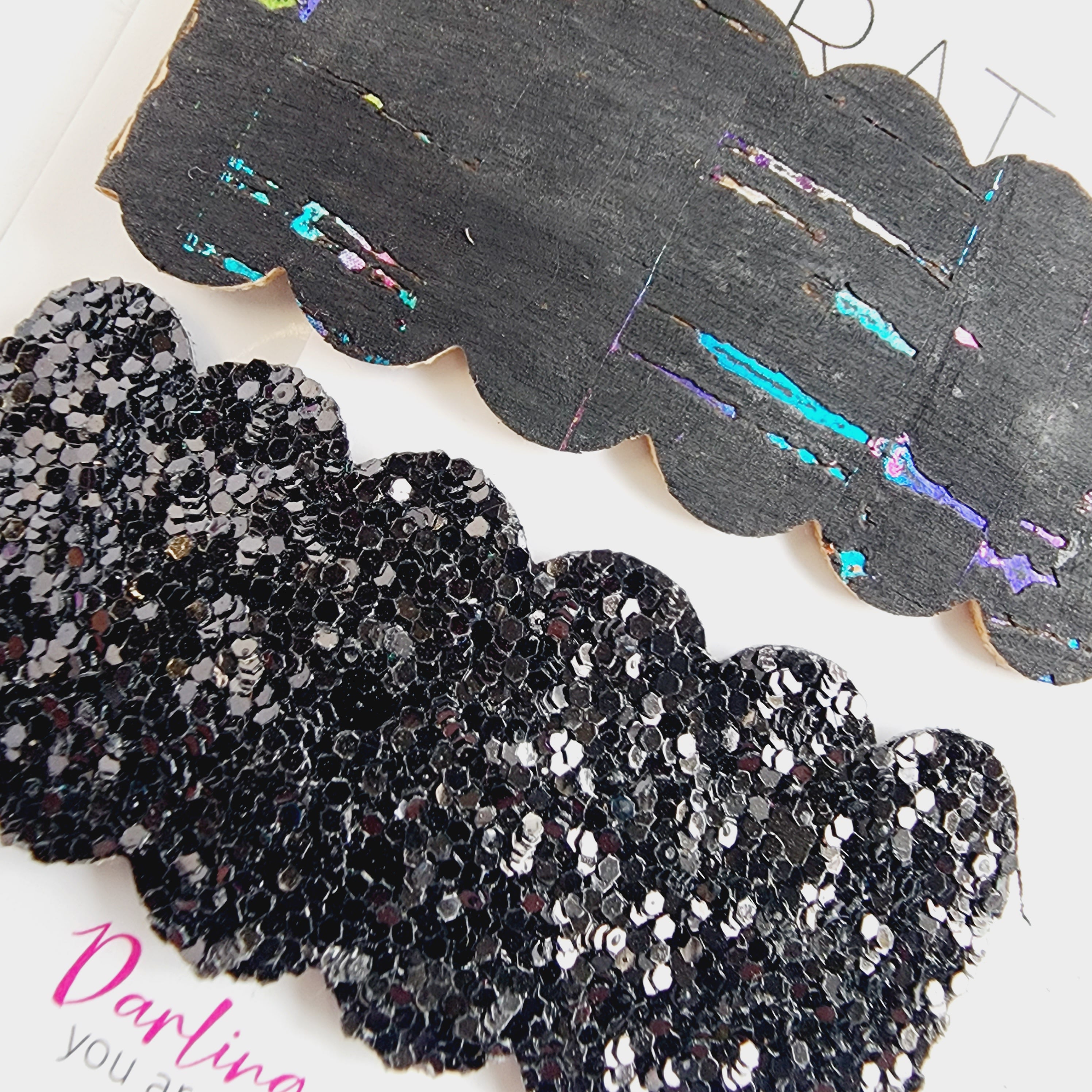 Hair Clips | Black Sparkle | KQ22A #24